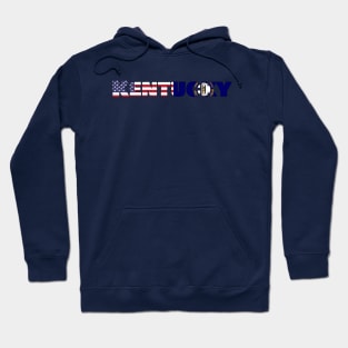 Kentucky State Flag/American Flag Logo Hoodie